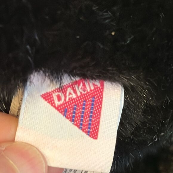 Dakin Black Bear Plush Collectable Soft Toy Animal 1990 Vintage Cute . Size 11” - Picture 8 of 9